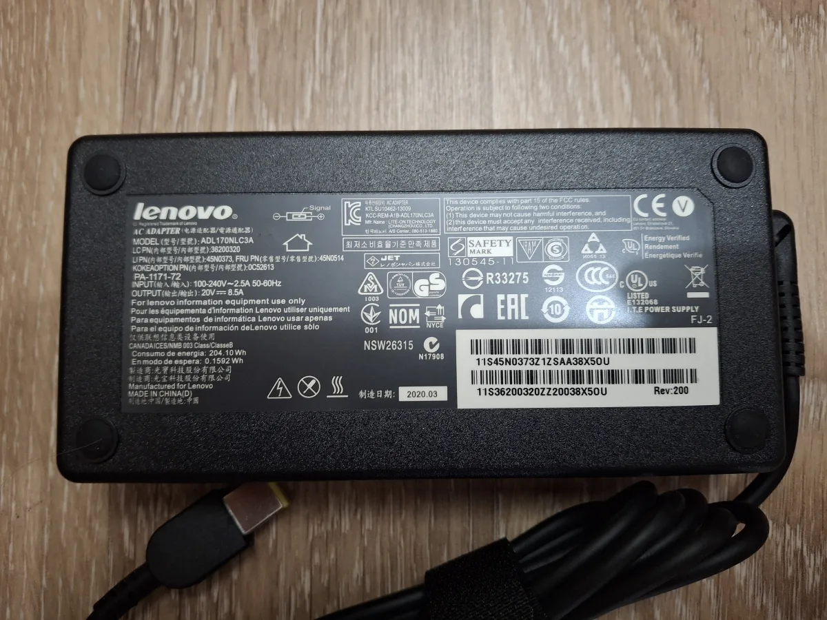 lenovo punjac 170w 8.5a usb pin original novo